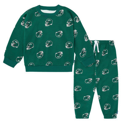 2-Piece Infant & Toddler Neutral New York Jets Sweatshirt and Pant Set-Gerber Childrenswear Wholesale