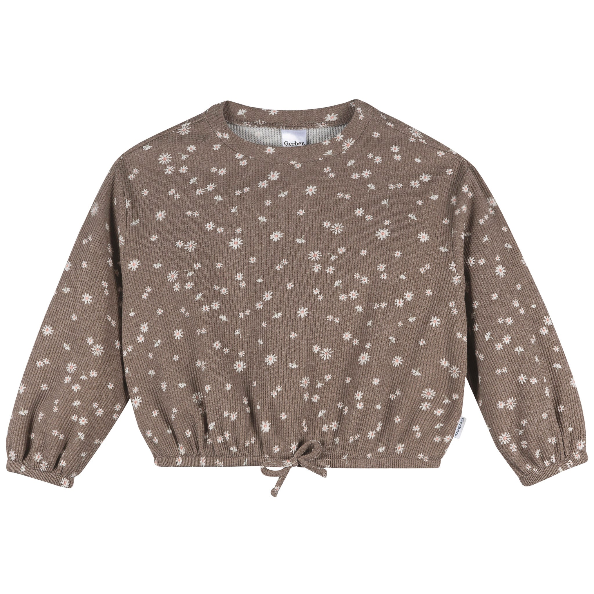 2-Piece Toddler Girls Brown Daisies Top and Legging Set-Gerber Childrenswear Wholesale