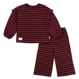 2-Piece Toddler Girls Fig Long Sleeve Top & Wide Leg Pant Set-Gerber Childrenswear Wholesale