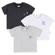 3-Pack Baby & Toddler Boys Black, Gray and White Short Sleeve T-Shirts-Gerber Childrenswear Wholesale