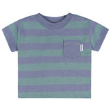3-Pack Baby & Toddler Boys Blue and Gray Short Sleeve T-Shirts-Gerber Childrenswear Wholesale