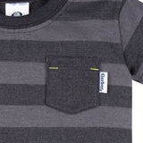 3-Pack Baby & Toddler Boys Blue and Gray Short Sleeve T-Shirts-Gerber Childrenswear Wholesale