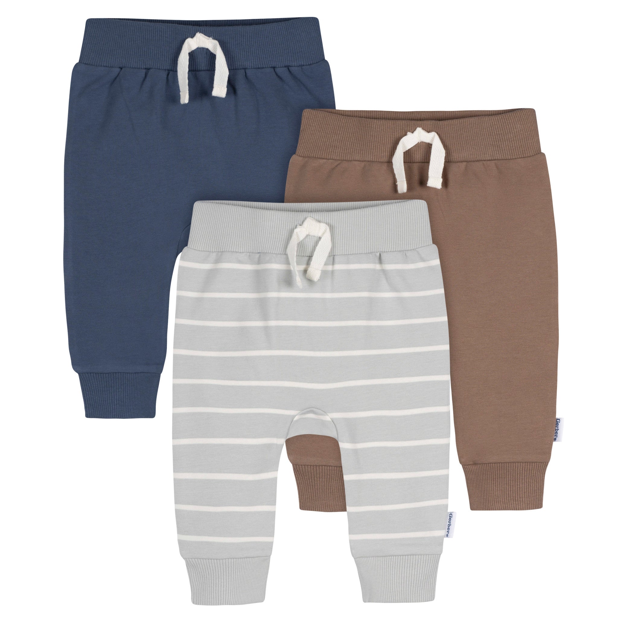 3-Pack Baby & Toddler Boys Leafless Tree Jogger Pants-Gerber Childrenswear Wholesale