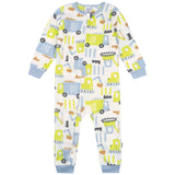 3-Pack Infant & Toddler Boys Trucks Footless Fleece Pajamas