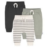 3-Pack Baby & Toddler Boys Wrought Iron Jogger Pants-Gerber Childrenswear Wholesale