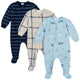 3-Pack Baby & Toddler Boys Golf Footed Fleece Pajamas