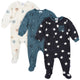 3-Pack Baby & Toddler Boys Stars Footed Fleece Pajamas