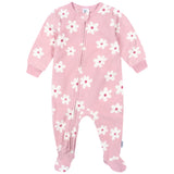 3-Pack Baby & Toddler Girls Cherries Footed Fleece Pajamas