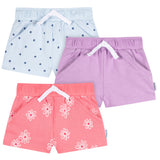 3-Pack Baby & Toddler Girls Coral Floral Knit Shorts-Gerber Childrenswear Wholesale