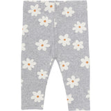 3-Pack Baby & Toddler Girls Gray Flowers, Cream and Black Textured Leggings-Gerber Childrenswear Wholesale