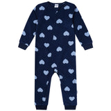 3-Pack Infant & Toddler Girls Hearts Footless Fleece Pajamas