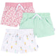3-Piece Baby & Toddler Girls Ice Cream Knit Shorts-Gerber Childrenswear Wholesale