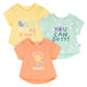 3-Pack Baby & Toddler Girls Peach, Green and Yellow Short Sleeve T-Shirts-Gerber Childrenswear Wholesale
