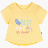 3-Pack Baby & Toddler Girls Peach, Green and Yellow Short Sleeve T-Shirts-Gerber Childrenswear Wholesale