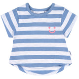 3-Pack Baby & Toddler Girls Pink, Blue and White Short Sleeve T-Shirts-Gerber Childrenswear Wholesale