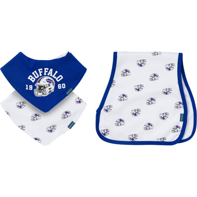 3-Pack Baby Neutral Buffalo Bills Bibs and Burp Cloth Set-Gerber Childrenswear Wholesale