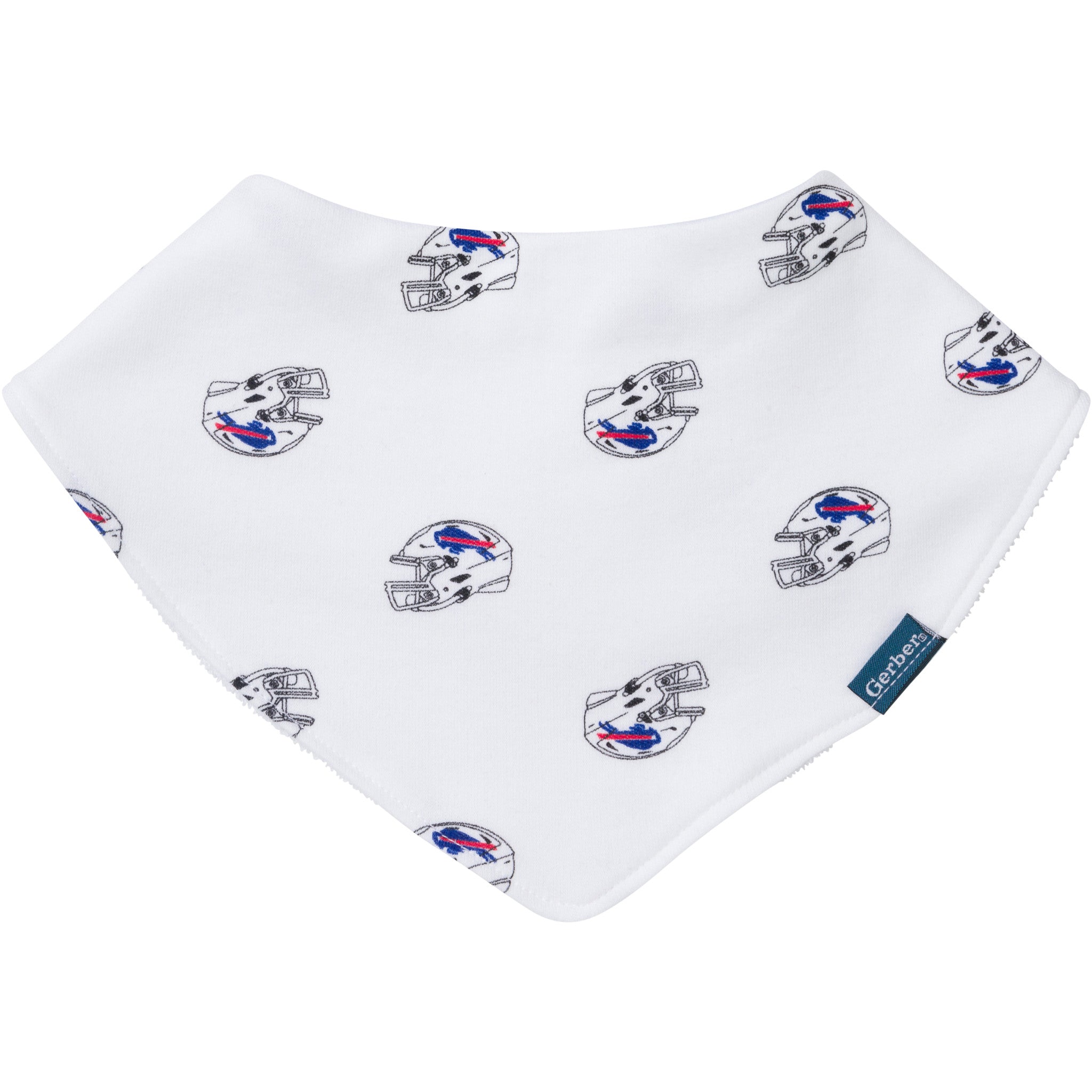 3-Pack Baby Neutral Buffalo Bills Bibs and Burp Cloth Set-Gerber Childrenswear Wholesale