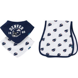 3-Pack Baby Neutral Denver Broncos Bibs and Burp Cloth Set-Gerber Childrenswear Wholesale