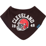 3-Pack Baby Neutral Cleveland Browns Bibs and Burp Cloth Set-Gerber Childrenswear Wholesale