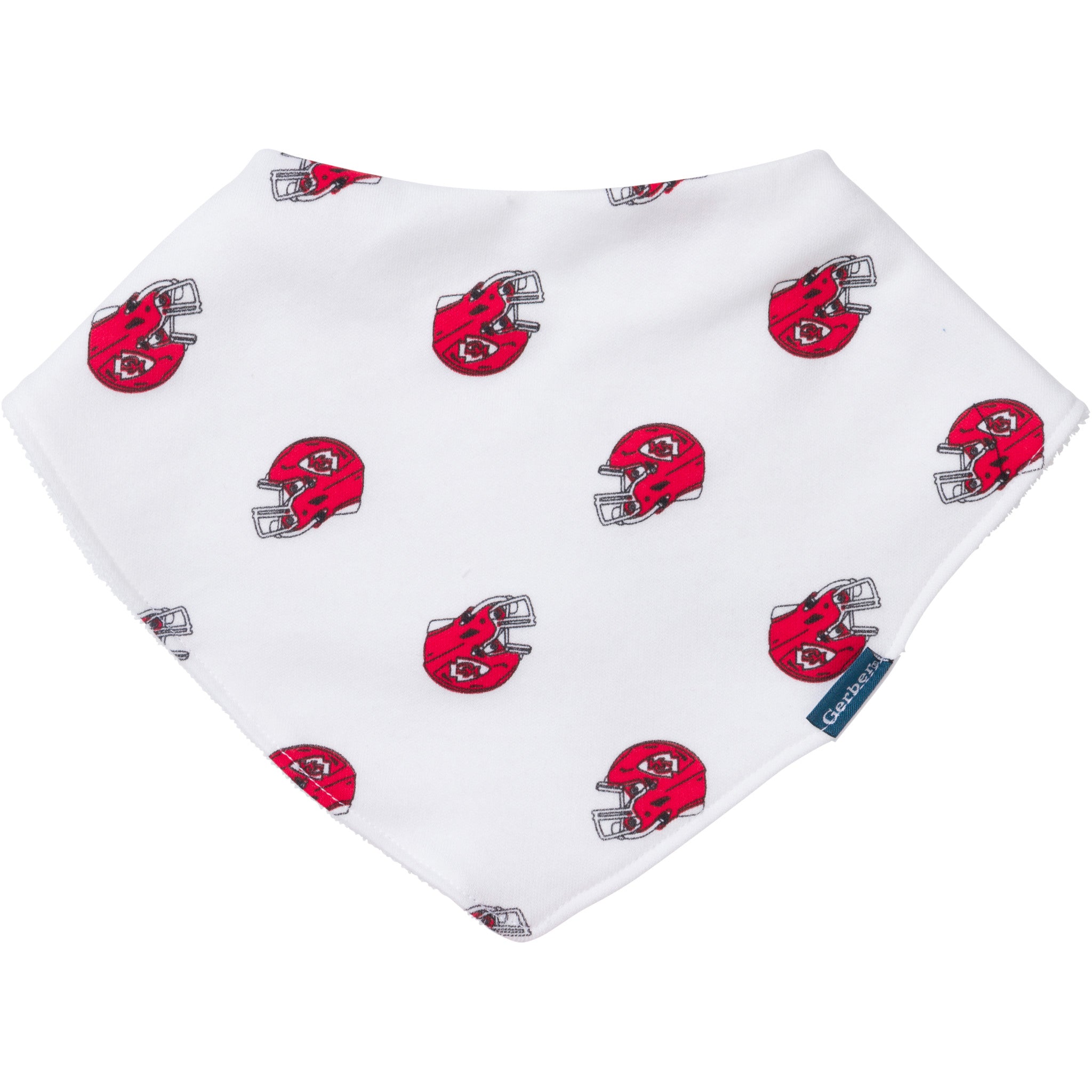 3-Pack Baby Neutral Kansas City Chiefs Bibs and Burp Cloth Set-Gerber Childrenswear Wholesale