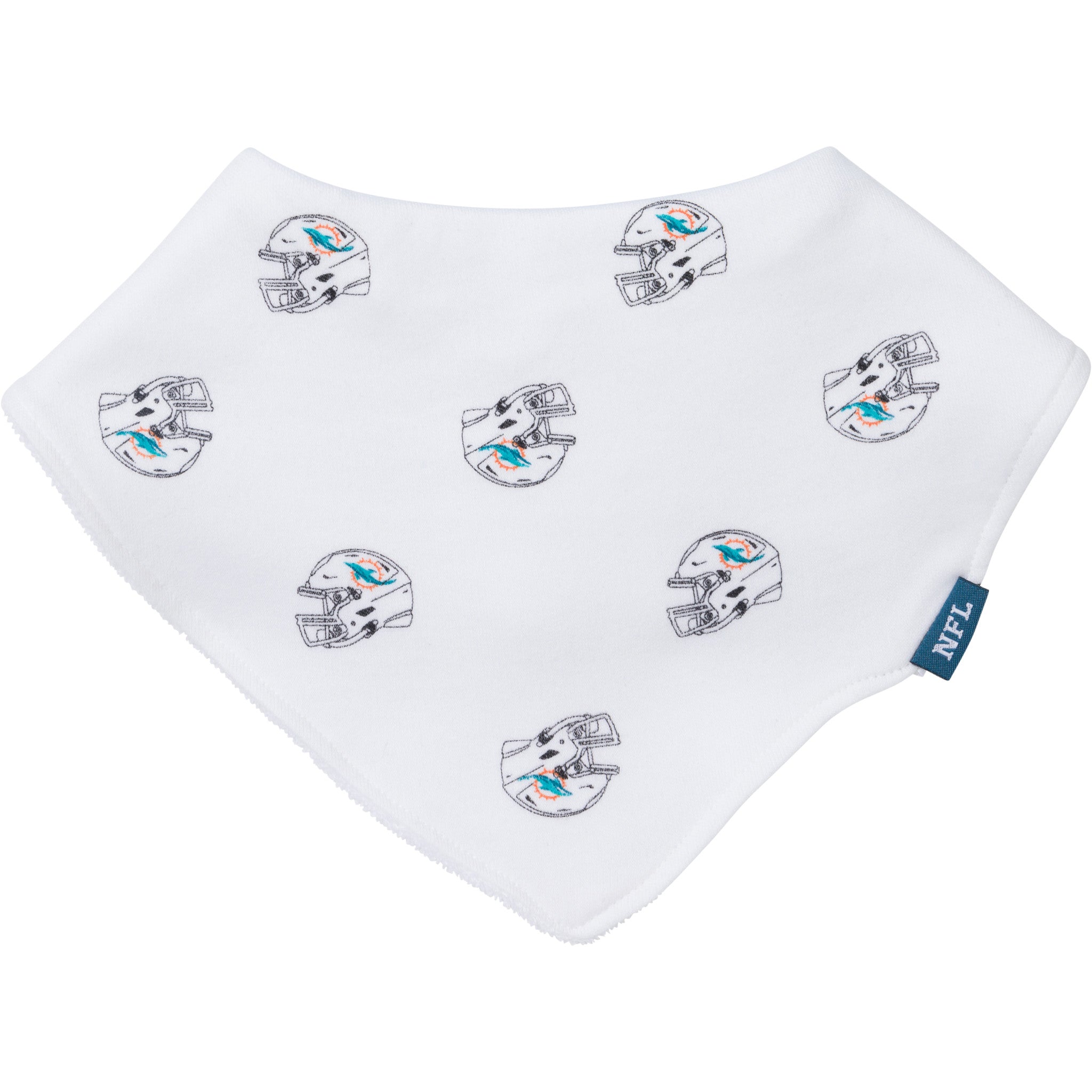 3-Pack Baby Neutral Miami Dolphins Bibs and Burp Cloth Set-Gerber Childrenswear Wholesale