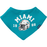 3-Pack Baby Neutral Miami Dolphins Bibs and Burp Cloth Set-Gerber Childrenswear Wholesale