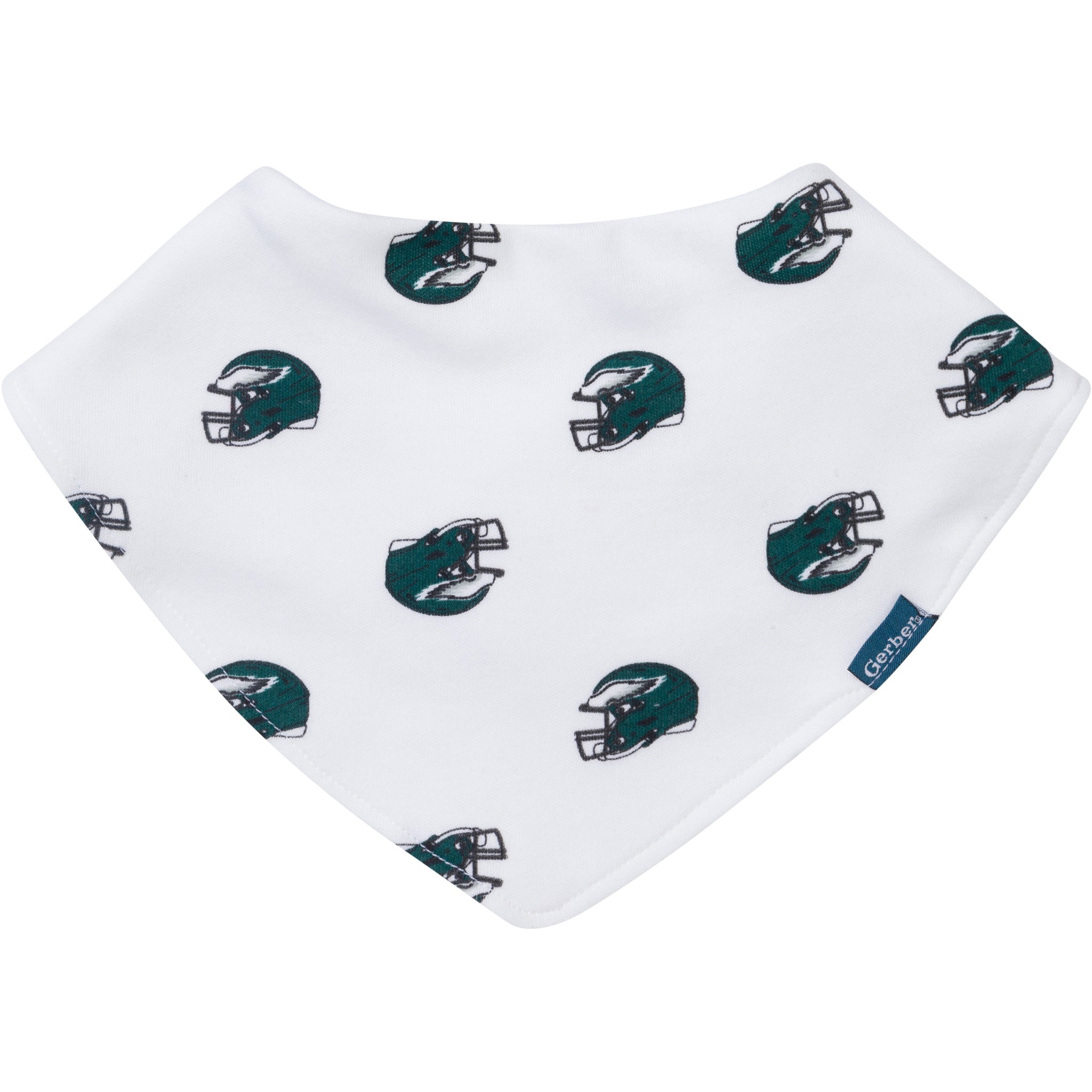 3-Pack Baby Neutral Philadelphia Eagles Bibs and Burp Cloth Set-Gerber Childrenswear Wholesale