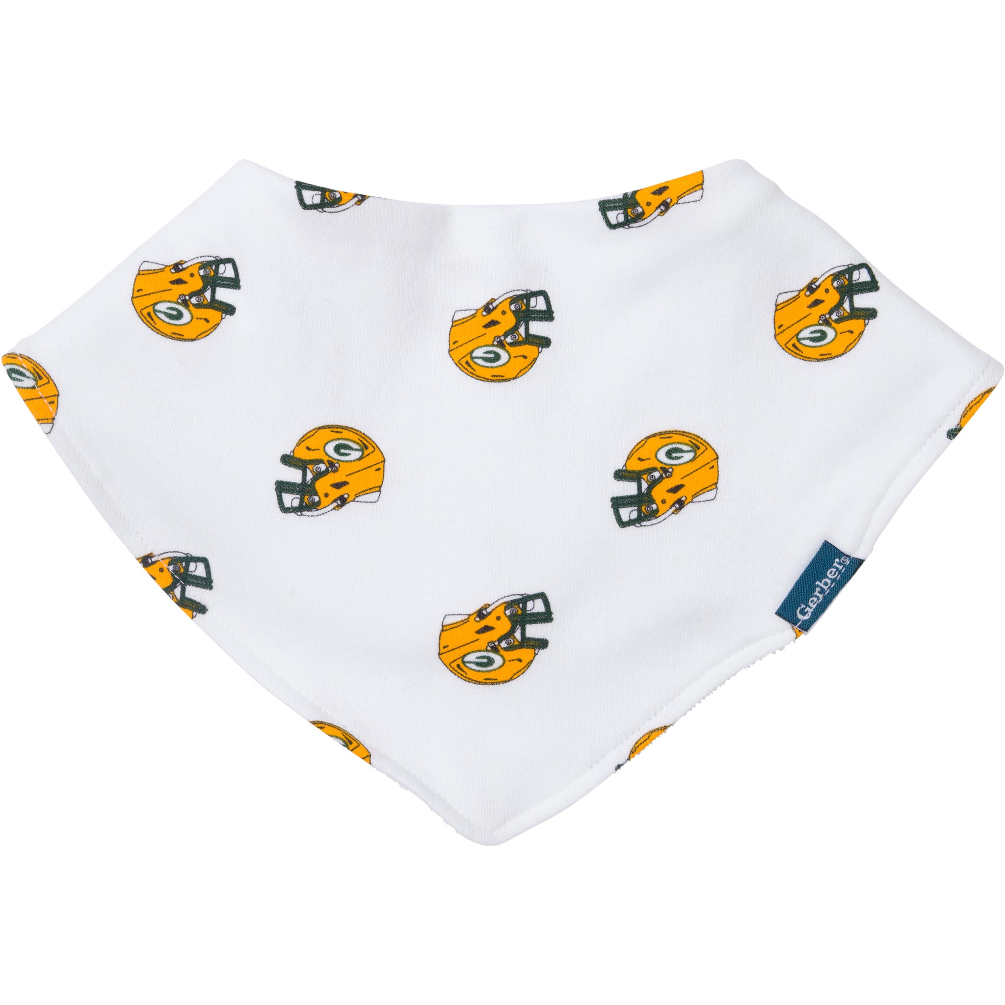 3-Pack Baby Neutral Green Bay Packers Bibs and Burp Cloth Set-Gerber Childrenswear Wholesale