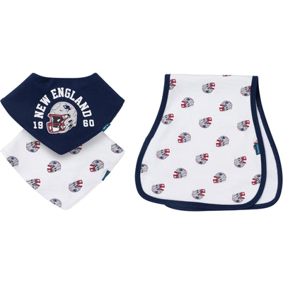 3-Pack Baby Neutral New England Patriots Bibs and Burp Cloth Set-Gerber Childrenswear Wholesale