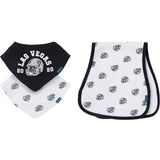 3-Pack Baby Neutral Las Vegas Raiders Bibs and Burp Cloth Set-Gerber Childrenswear Wholesale