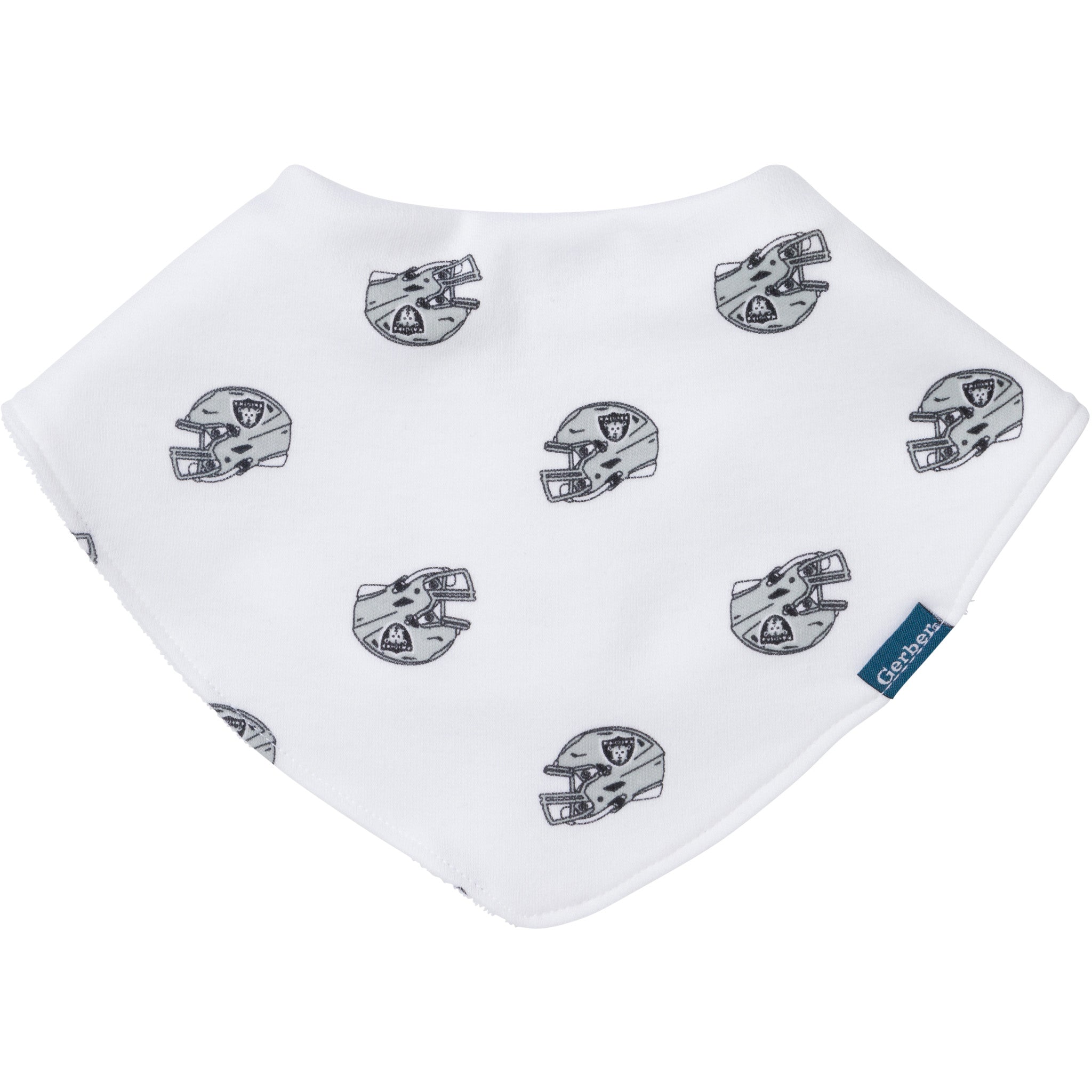 3-Pack Baby Neutral Las Vegas Raiders Bibs and Burp Cloth Set-Gerber Childrenswear Wholesale