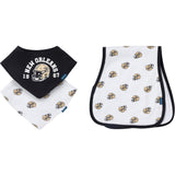 3-Pack Baby Neutral New Orleans Saints Bibs and Burp Cloth Set-Gerber Childrenswear Wholesale