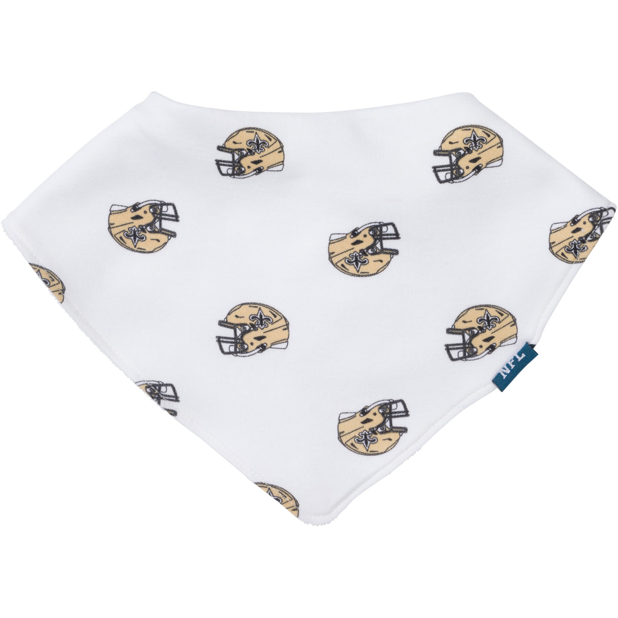 3-Pack Baby Neutral New Orleans Saints Bibs and Burp Cloth Set-Gerber Childrenswear Wholesale