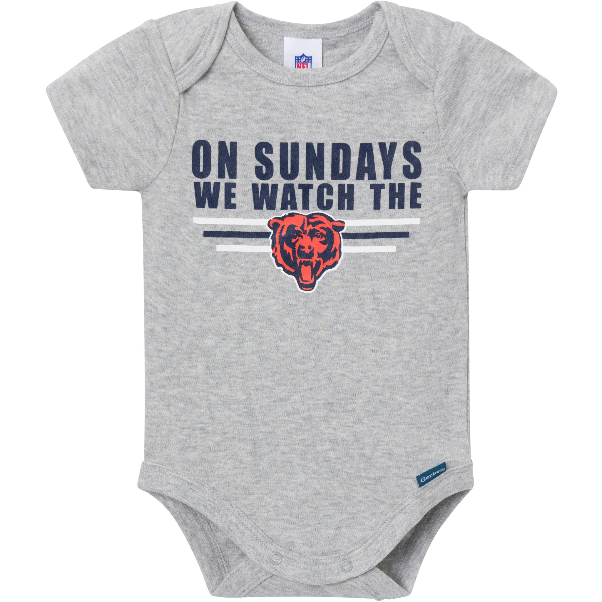 3-Pack Baby Boys Chicago Bears Bodysuit Set-Gerber Childrenswear Wholesale