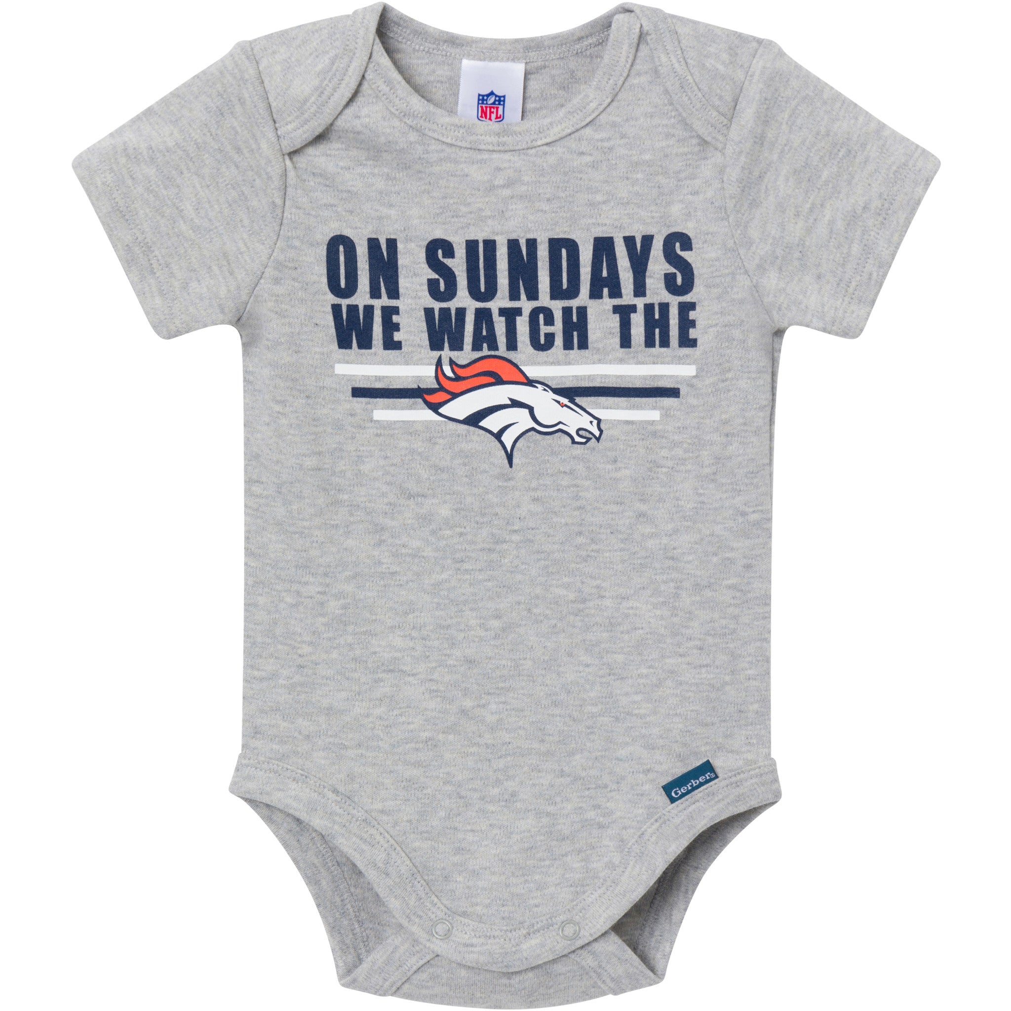 3-Pack Baby Boys Denver Broncos Bodysuit Set-Gerber Childrenswear Wholesale