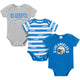 3-Pack Baby Boys Los Angeles Chargers Bodysuit Set-Gerber Childrenswear Wholesale