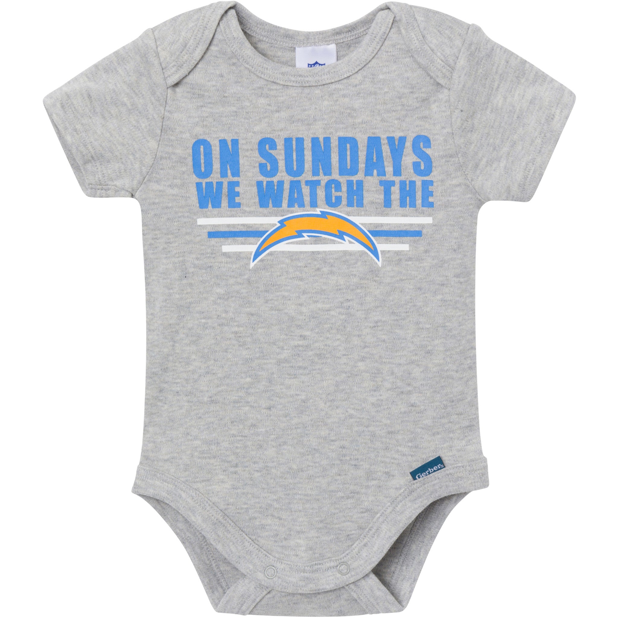 3-Pack Baby Boys Los Angeles Chargers Bodysuit Set-Gerber Childrenswear Wholesale