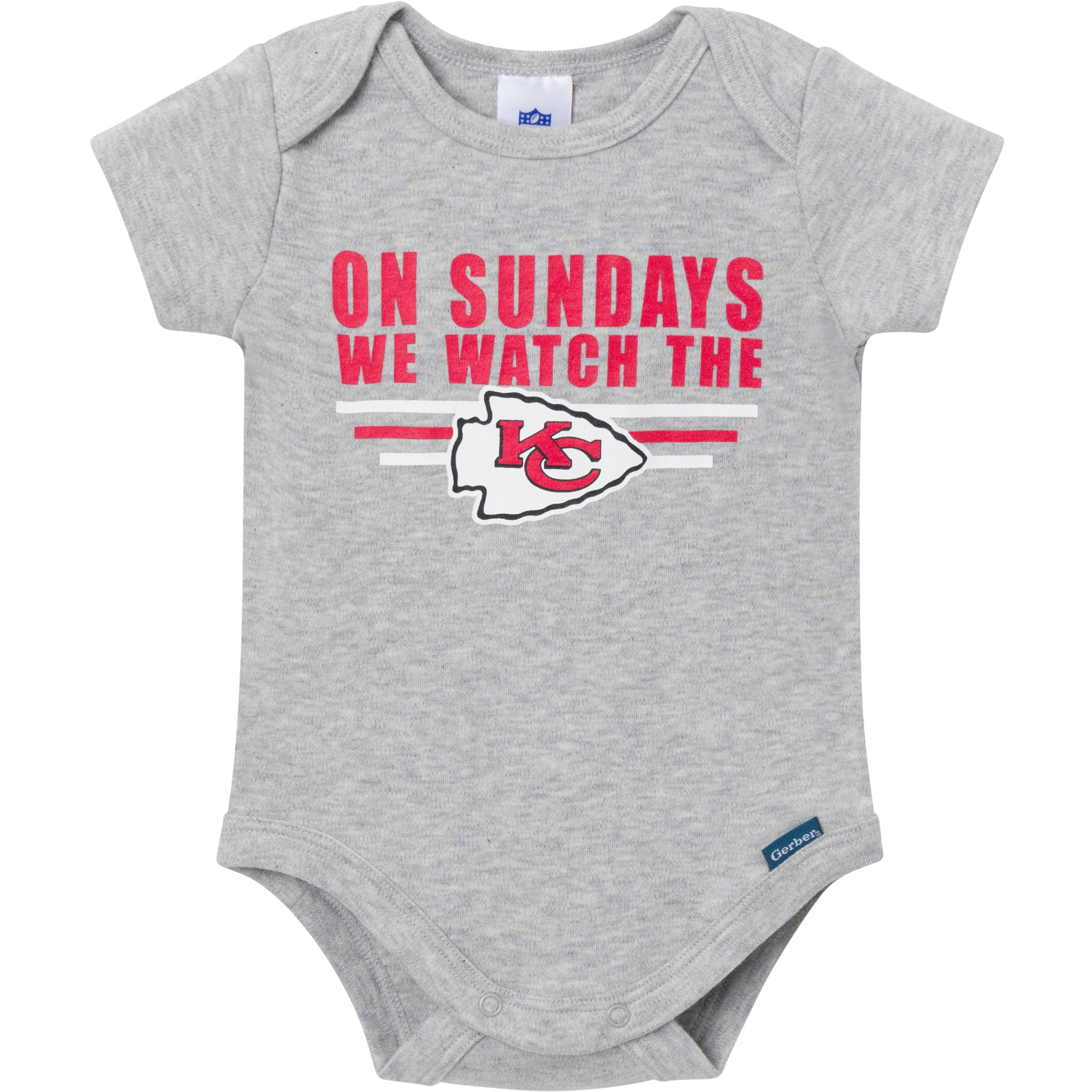 3-Pack Baby Boys Kansas City Chiefs Bodysuit Set-Gerber Childrenswear Wholesale