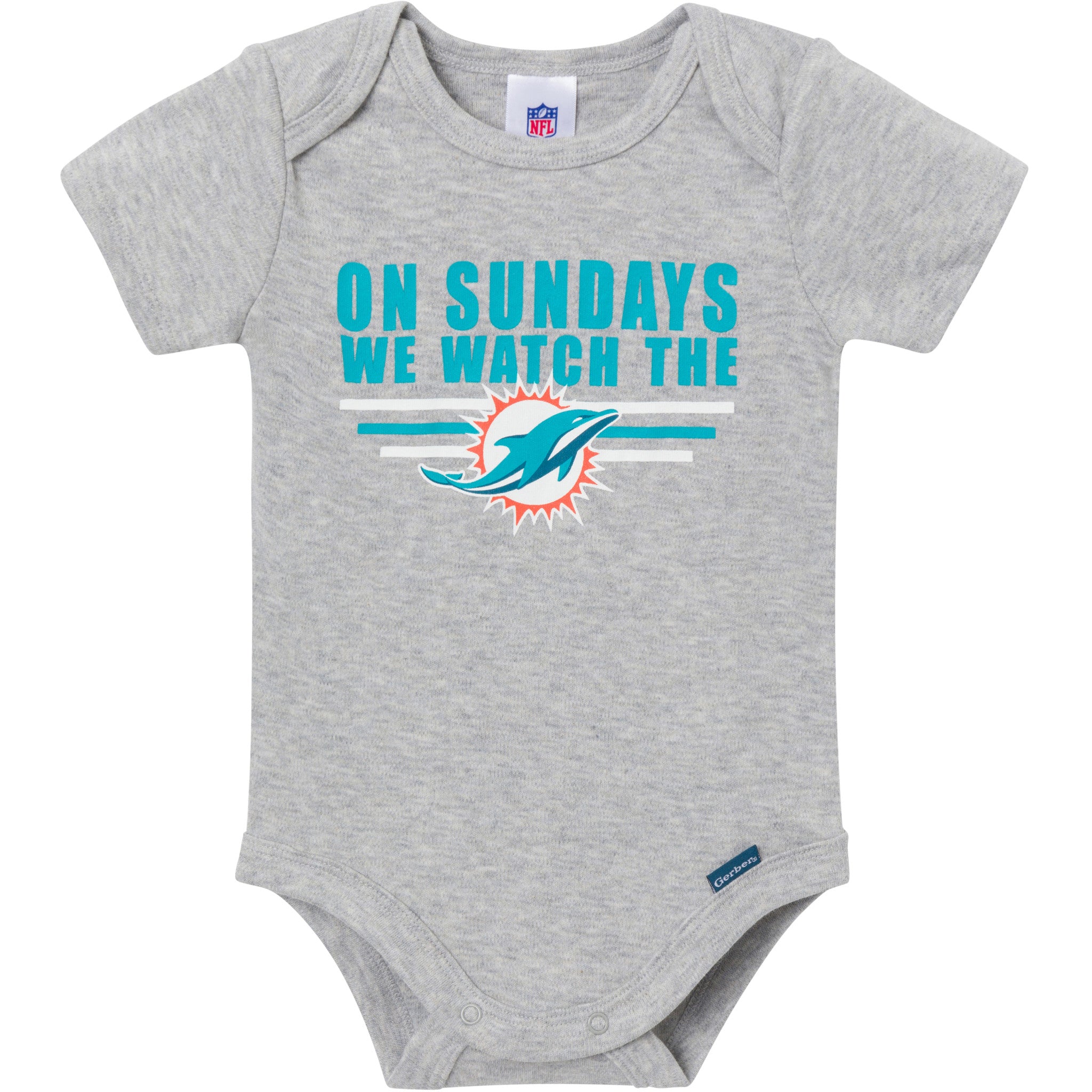 3-Pack Baby Boys Miami Dolphins Bodysuit Set-Gerber Childrenswear Wholesale