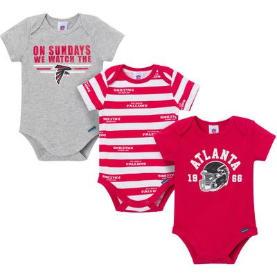 3-Pack Baby Boys Atlanta Falcons Bodysuit Set-Gerber Childrenswear Wholesale