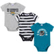 3-Pack Baby Boys Jacksonville Jaguars Bodysuit Set-Gerber Childrenswear Wholesale