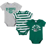 3-Pack Baby Boys New York Jets Bodysuit Set-Gerber Childrenswear Wholesale