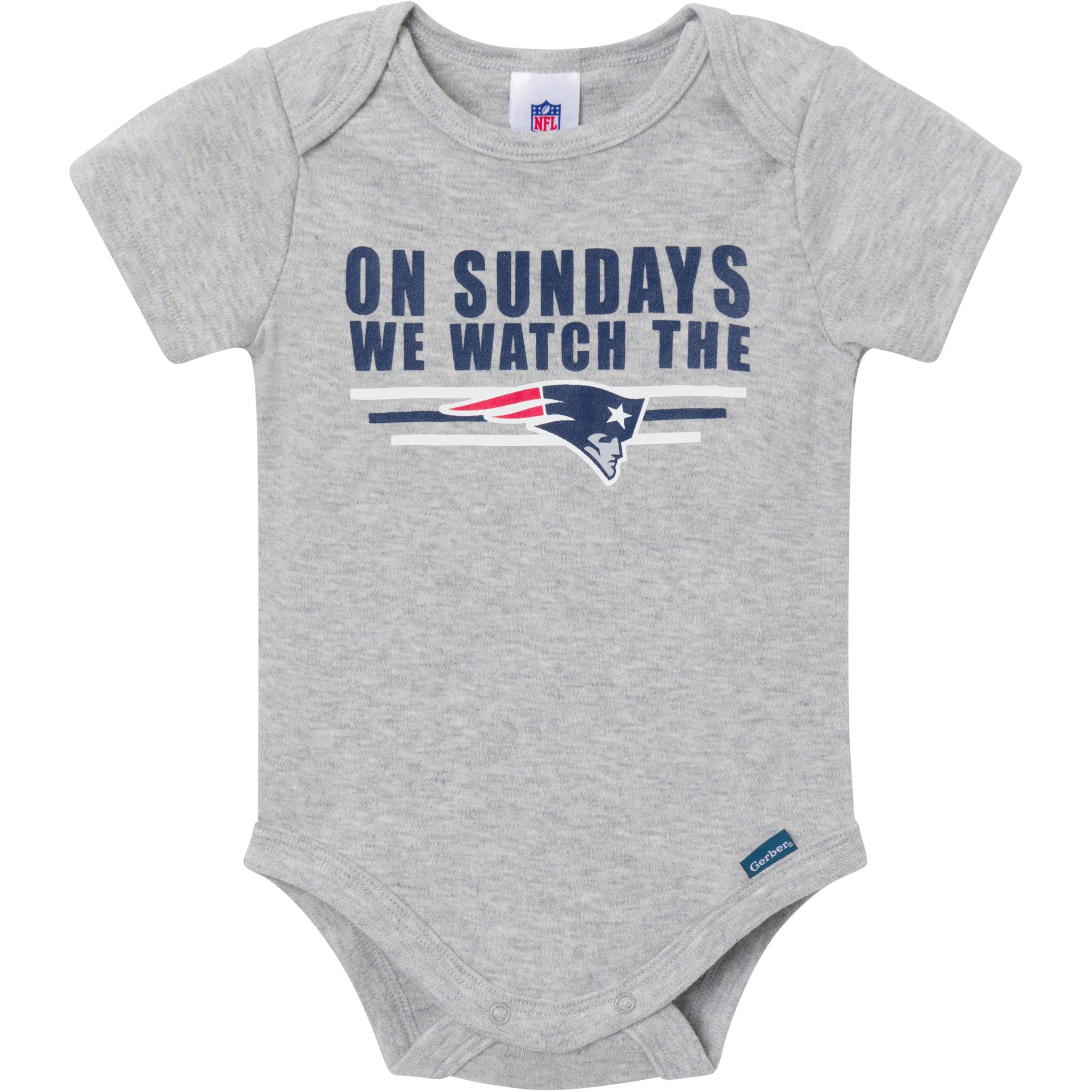 3-Pack Baby Boys New England Patriots Bodysuit Set-Gerber Childrenswear Wholesale