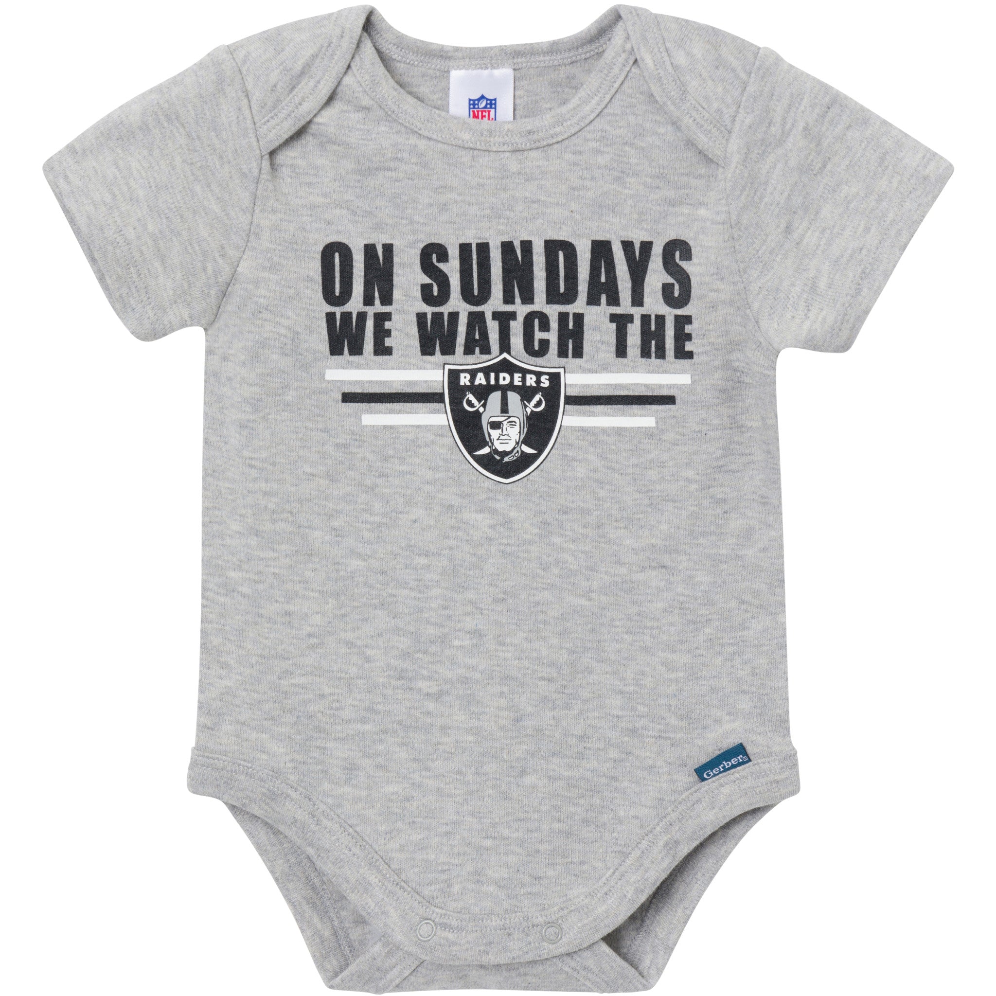 3-Pack Baby Boys Las Vegas Raiders Bodysuit Set-Gerber Childrenswear Wholesale