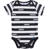 3-Pack Baby Boys Las Vegas Raiders Bodysuit Set-Gerber Childrenswear Wholesale