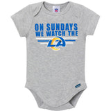 3-Pack Baby Boys Los Angeles Rams Bodysuit Set-Gerber Childrenswear Wholesale
