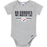 3-Pack Baby Boys Pittsburgh Steelers Bodysuit Set-Gerber Childrenswear Wholesale