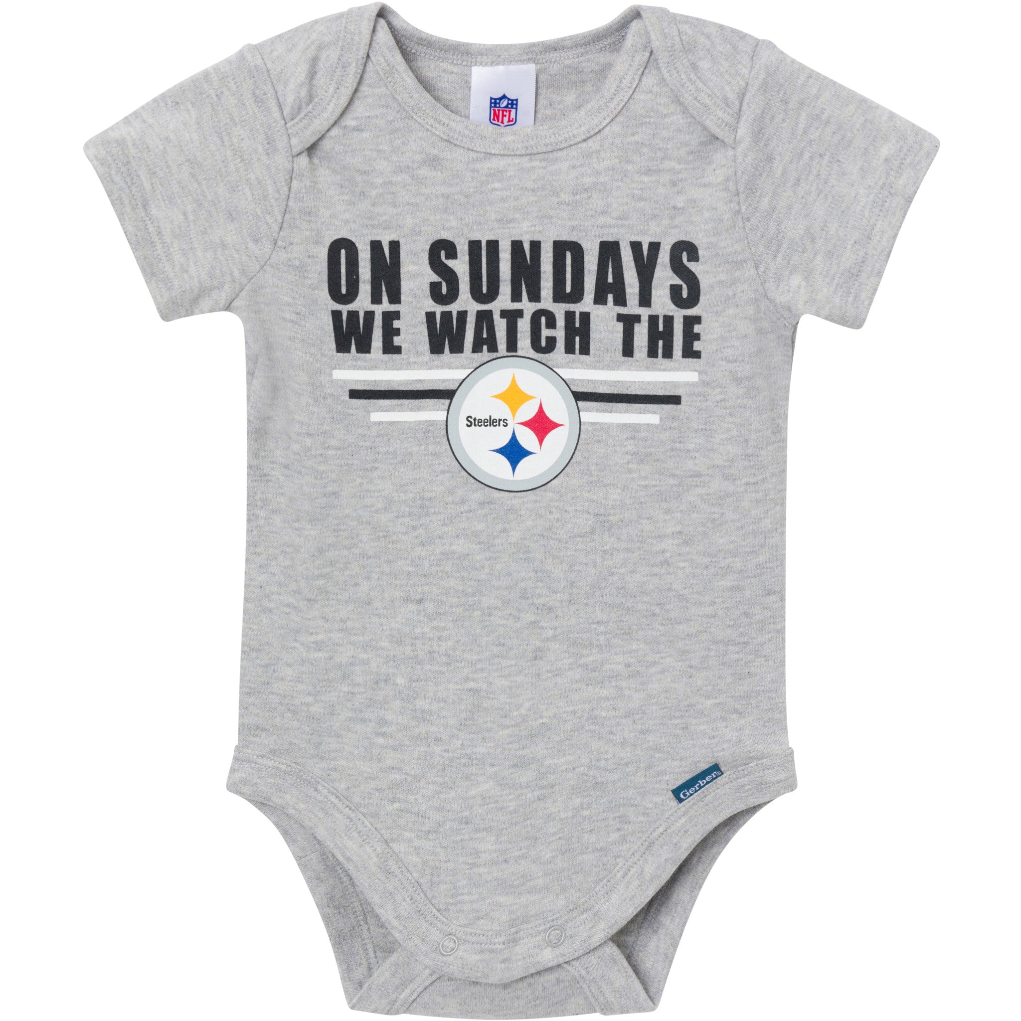 3-Pack Baby Boys Pittsburgh Steelers Bodysuit Set-Gerber Childrenswear Wholesale