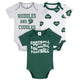3-Pack Baby Girls New York Jets Bodysuit Set-Gerber Childrenswear Wholesale