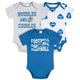 3-Pack Baby Girls Detroit Lions Bodysuit Set-Gerber Childrenswear Wholesale